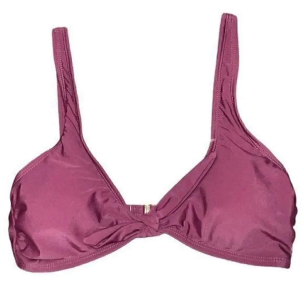 Hot Water Sugar Plum Knot Tie Adjustable Straps Bikini Top M NWT